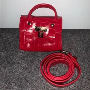 Red mini satchel